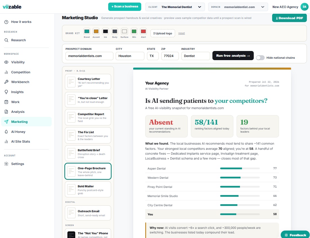 white-label viizable prospect handout